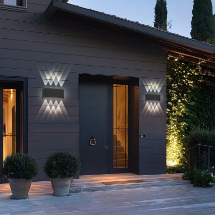 Brilagi - FLAREBOX LED Outdoor Wall Light, 8W, 230V, Black, IP65