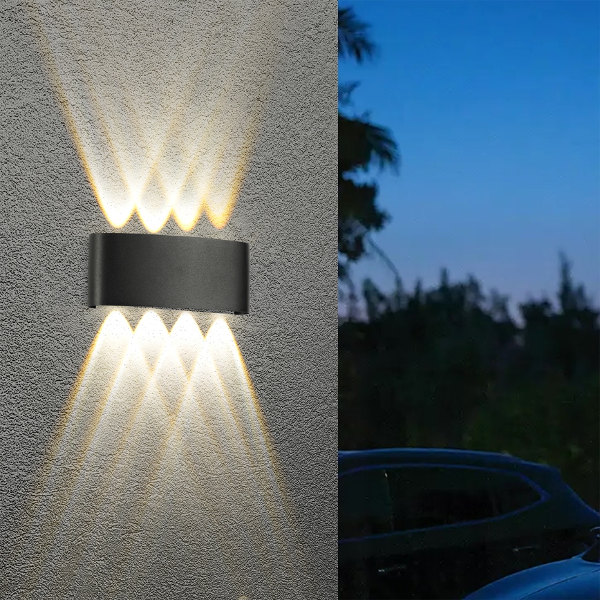 Brilagi - FLAREBOX LED Outdoor Wall Light, 8W, 230V, Black, IP65