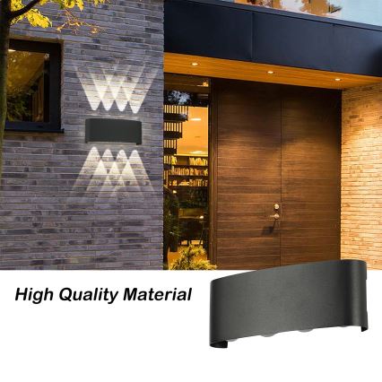 Brilagi - FLAREBOX LED Outdoor Wall Light, 8W, 230V, Black, IP65