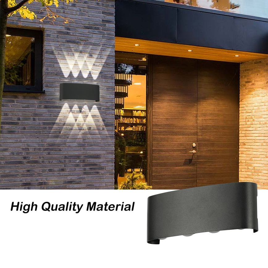 Brilagi - FLAREBOX LED Outdoor Wall Light, 8W, 230V, Black, IP65