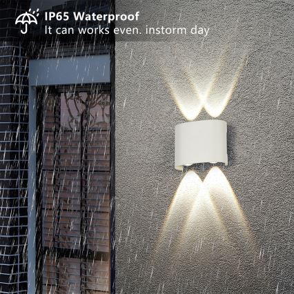 Brilagi - FLAREBOX LED Outdoor Wall Light LED/4W/230V White IP65