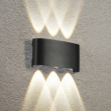 Brilagi - FLAREBOX LED Outdoor Wall Light LED/6W/230V Black IP65