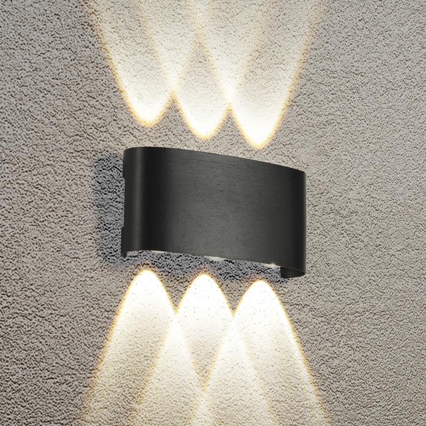 Brilagi - FLAREBOX LED Outdoor Wall Light LED/6W/230V Black IP65