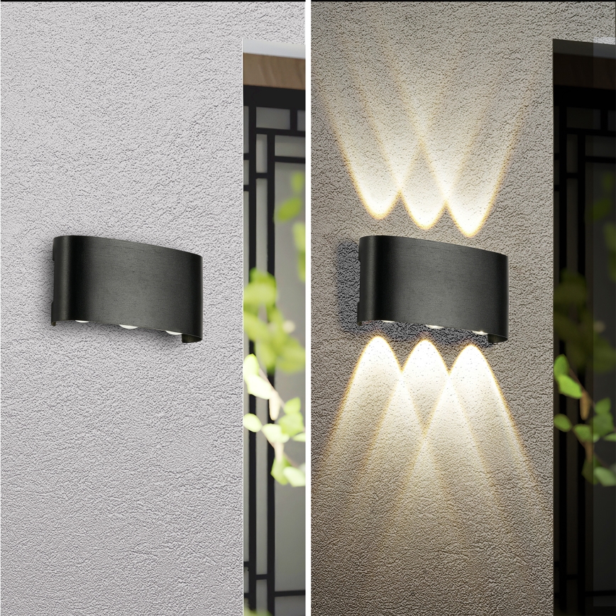 Brilagi - FLAREBOX LED Outdoor Wall Light LED/6W/230V Black IP65