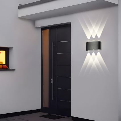 Brilagi - FLAREBOX LED Outdoor Wall Light LED/6W/230V Black IP65