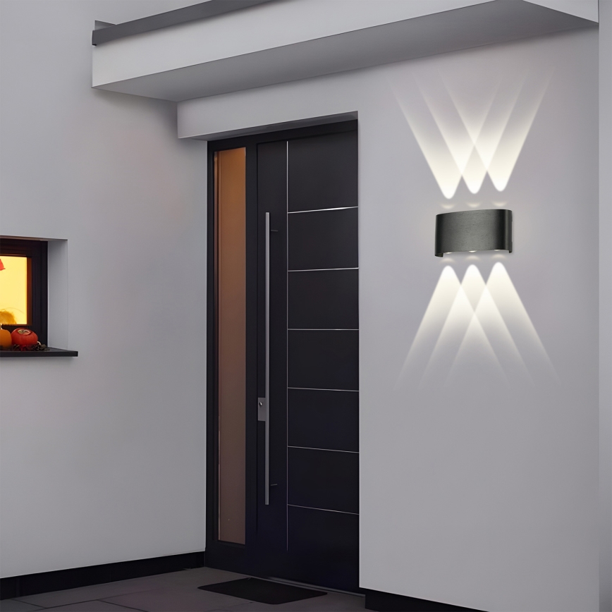 Brilagi - FLAREBOX LED Outdoor Wall Light LED/6W/230V Black IP65