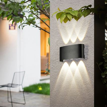 Brilagi - FLAREBOX LED Outdoor Wall Light LED/6W/230V Black IP65