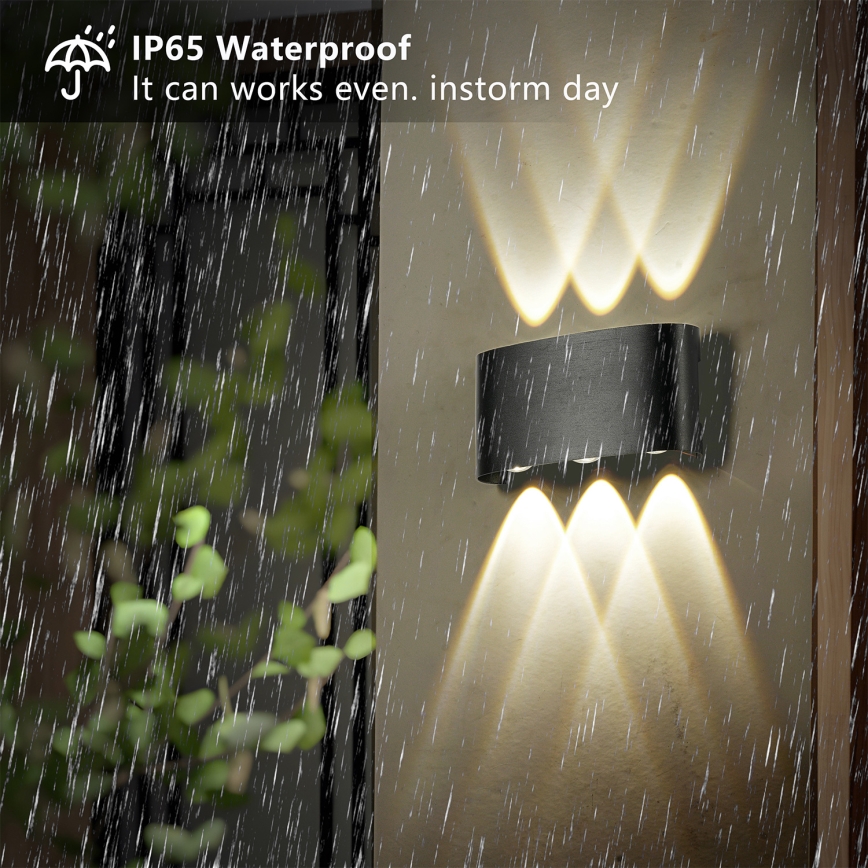 Brilagi - FLAREBOX LED Outdoor Wall Light LED/6W/230V Black IP65