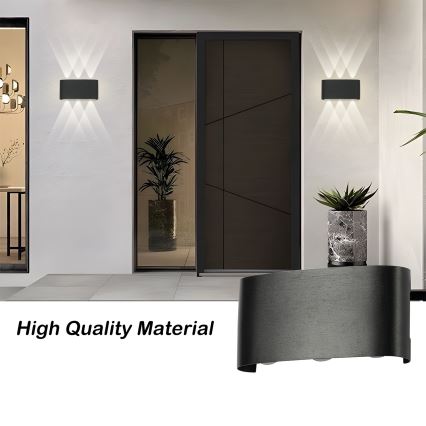 Brilagi - FLAREBOX LED Outdoor Wall Light LED/6W/230V Black IP65