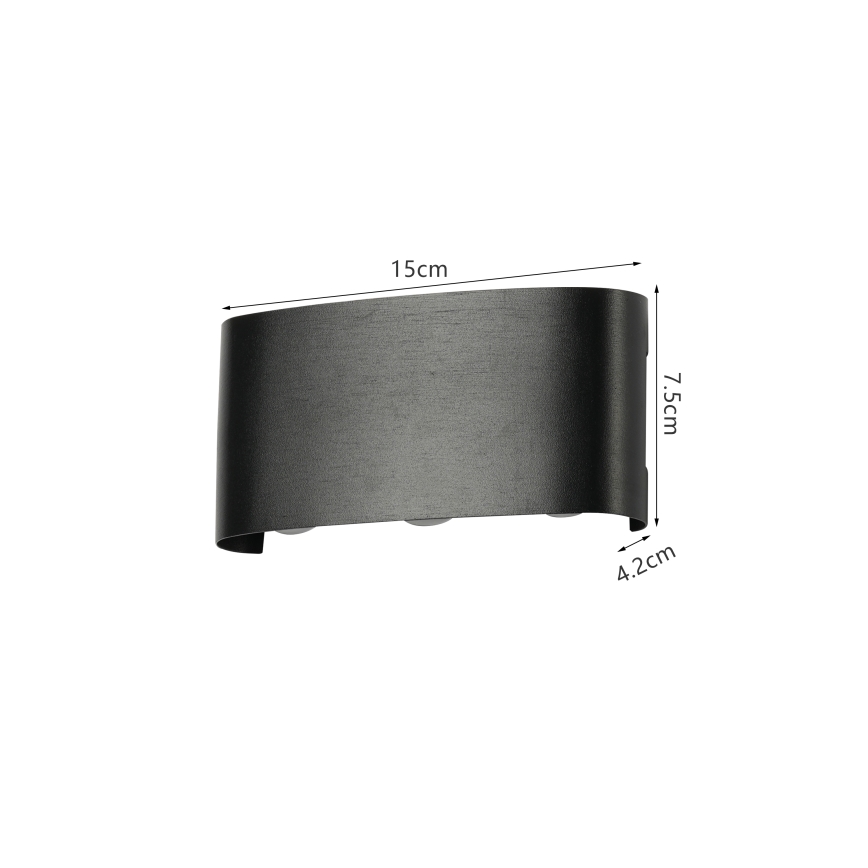 Brilagi - FLAREBOX LED Outdoor Wall Light LED/6W/230V Black IP65