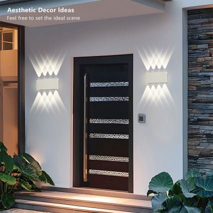 Brilagi - FLAREBOX LED Outdoor Wall Light LED/8W/230V White IP65