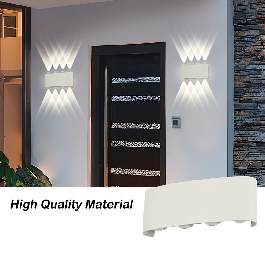 Brilagi - FLAREBOX LED Outdoor Wall Light LED/8W/230V White IP65