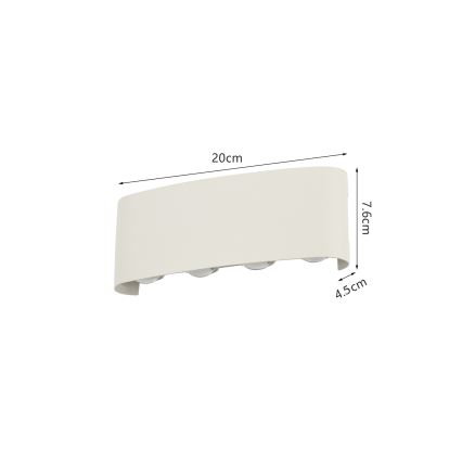 Brilagi - FLAREBOX LED Outdoor Wall Light LED/8W/230V White IP65