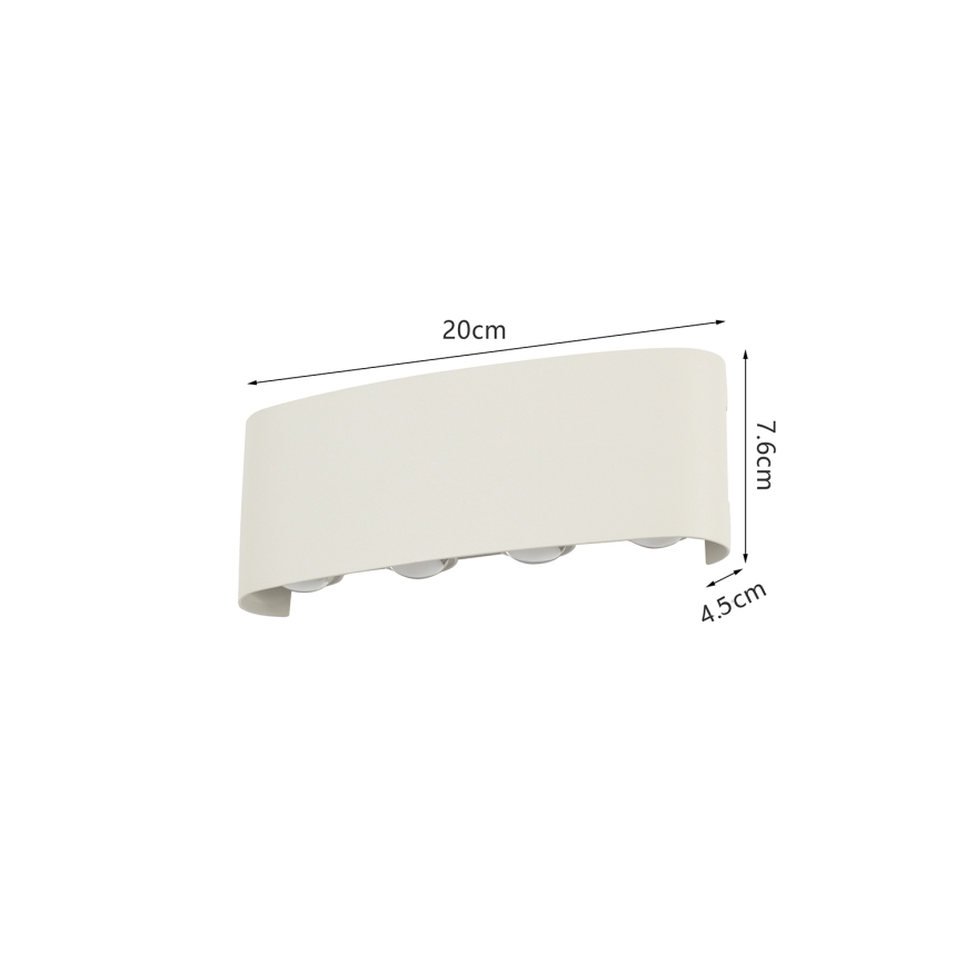 Brilagi - FLAREBOX LED Outdoor Wall Light LED/8W/230V White IP65