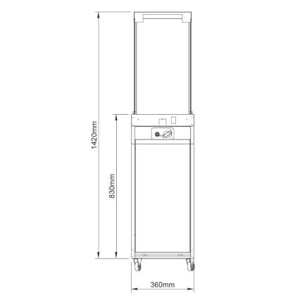 Brilagi - Outdoor Gas Fireplace FLARO GAS 142x36 cm 8 kW 1x AAA grey + protective cover