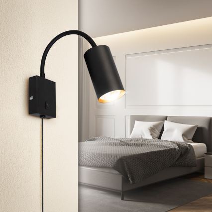 Brilagi - Flexible wall lamp SELE 1xGU10/30W/230V black/gold