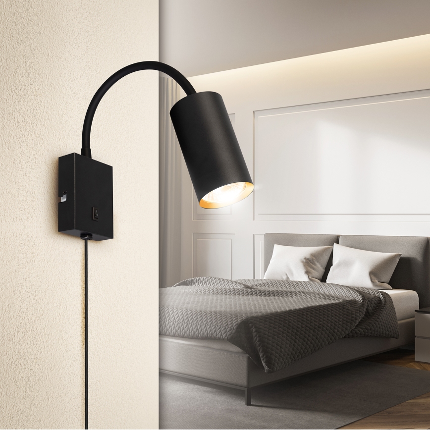 Brilagi - Flexible wall lamp SELE 1xGU10/30W/230V black/gold