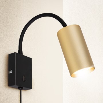 Brilagi - Flexible wall lamp SELE 1xGU10/30W/230V black/gold