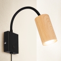 Brilagi - Flexible wall lamp SELE 1xGU10/30W/230V black/oak decor