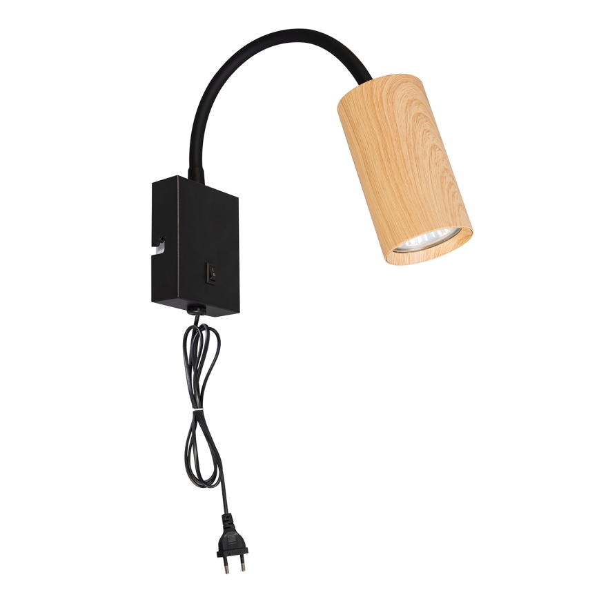 Brilagi - Flexible wall lamp SELE 1xGU10/30W/230V black/oak decor