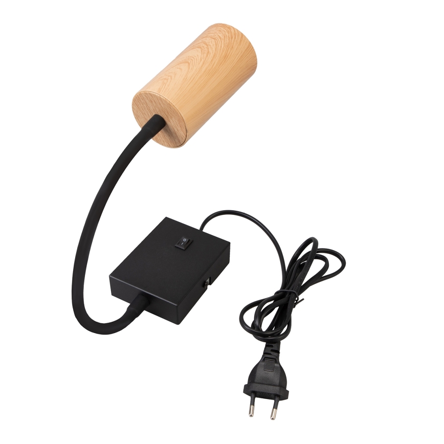 Brilagi - Flexible wall lamp SELE 1xGU10/30W/230V black/oak decor