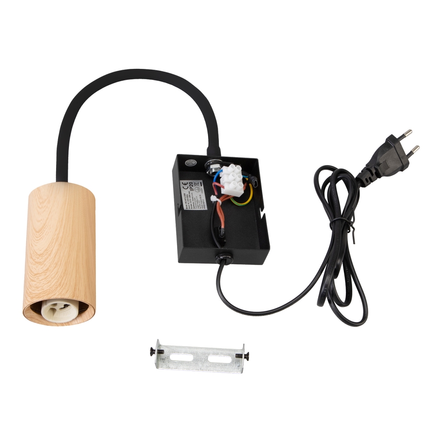 Brilagi - Flexible wall lamp SELE 1xGU10/30W/230V black/oak decor