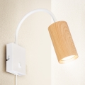 Brilagi - Flexible wall lamp SELE 1xGU10/30W/230V white/oak decor