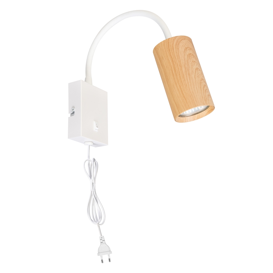 Brilagi - Flexible wall lamp SELE 1xGU10/30W/230V white/oak decor