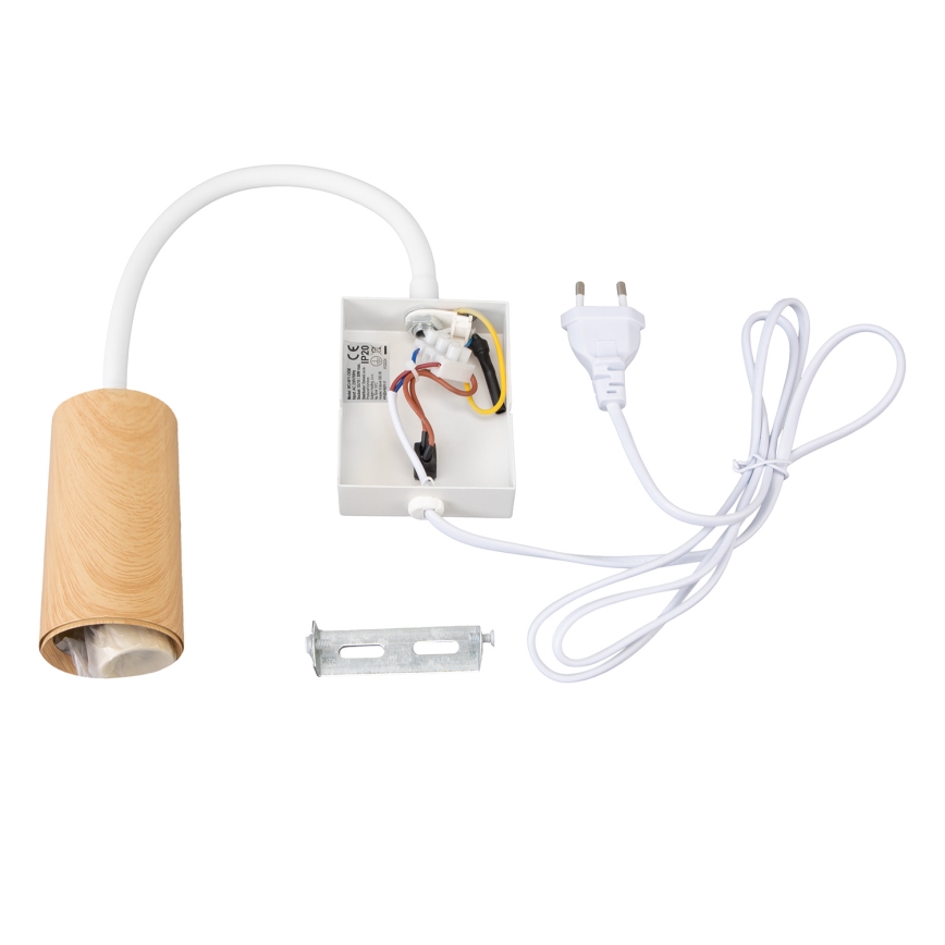 Brilagi - Flexible wall lamp SELE 1xGU10/30W/230V white/oak decor