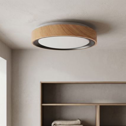 Brilagi - FLOCO LED Ceiling Light LED/24W/230V Ø 30 cm wood finish/black