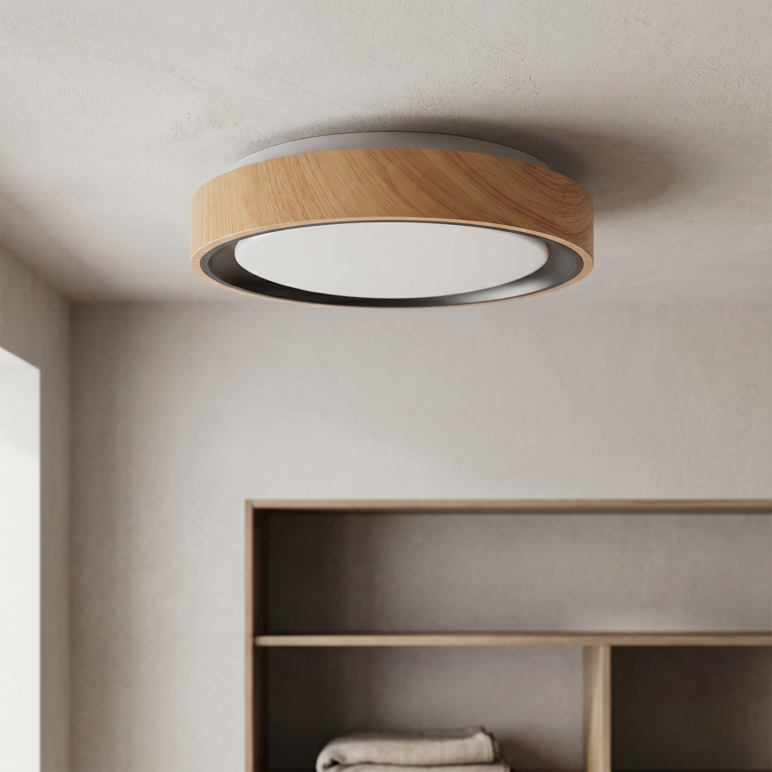 Brilagi - FLOCO LED Ceiling Light LED/24W/230V Ø 30 cm wood finish/black