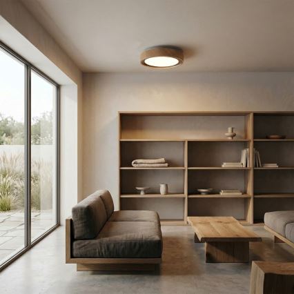 Brilagi - FLOCO LED Ceiling Light LED/24W/230V Ø 30 cm wood finish/black