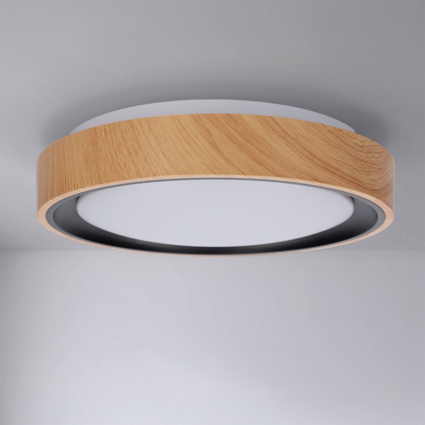 Brilagi - FLOCO LED Ceiling Light LED/24W/230V Ø 30 cm wood finish/black