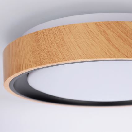 Brilagi - FLOCO LED Ceiling Light LED/24W/230V Ø 30 cm wood finish/black