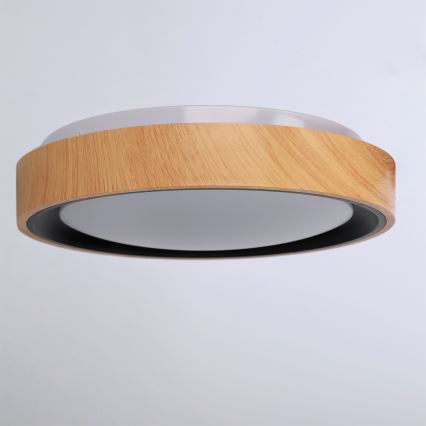 Brilagi - FLOCO LED Ceiling Light LED/24W/230V Ø 30 cm wood finish/black