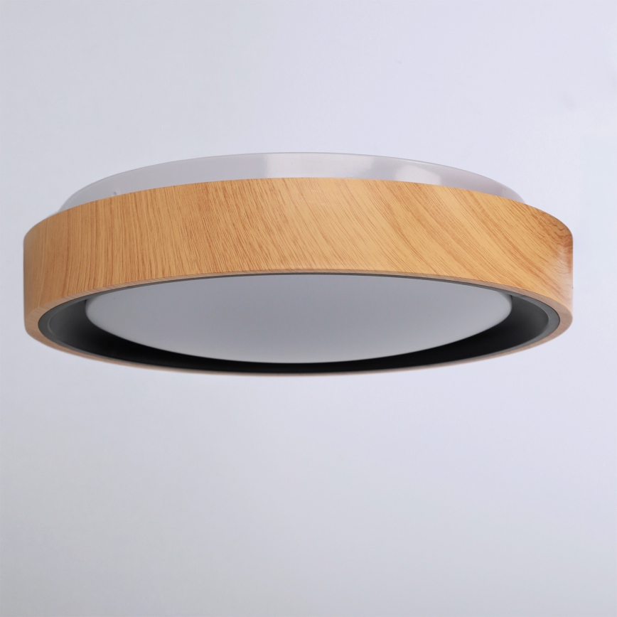 Brilagi - FLOCO LED Ceiling Light LED/24W/230V Ø 30 cm wood finish/black