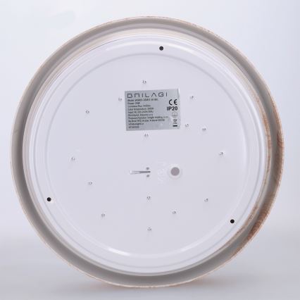 Brilagi - FLOCO LED Ceiling Light LED/24W/230V Ø 30 cm wood finish/black
