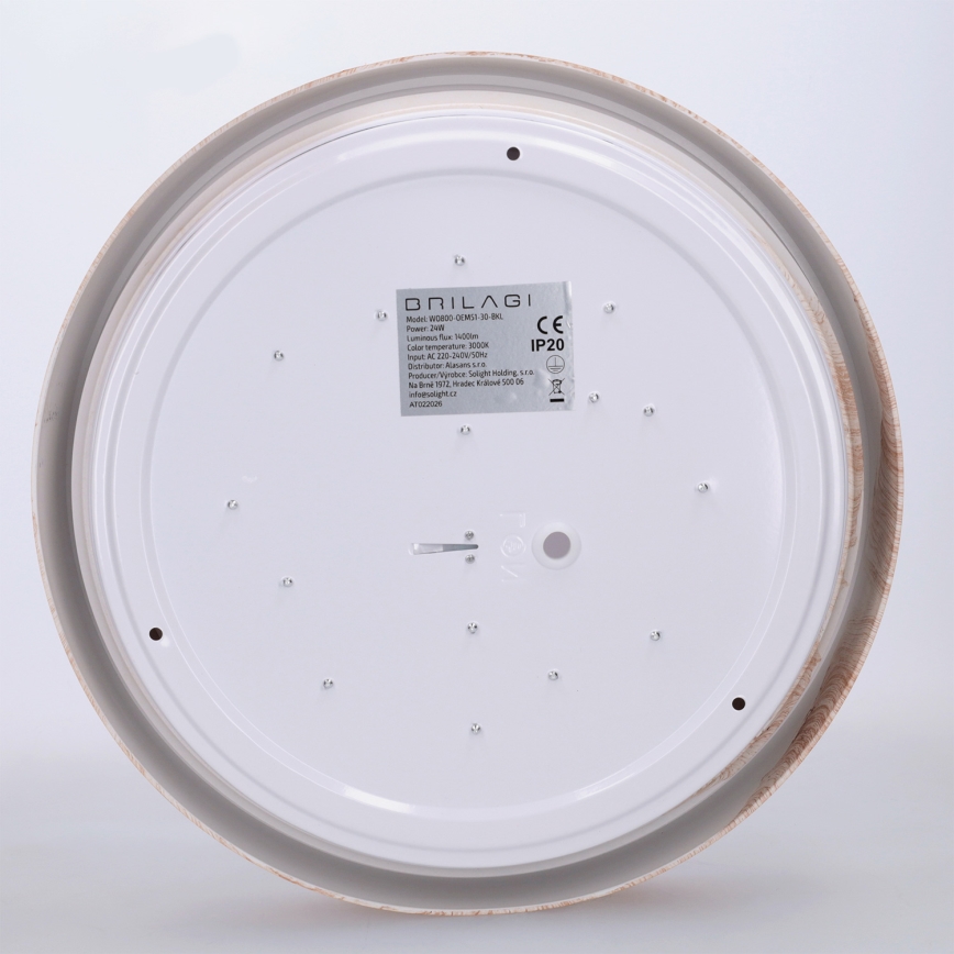Brilagi - FLOCO LED Ceiling Light LED/24W/230V Ø 30 cm wood finish/black