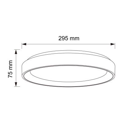Brilagi - FLOCO LED Ceiling Light LED/24W/230V Ø 30 cm wood finish/black