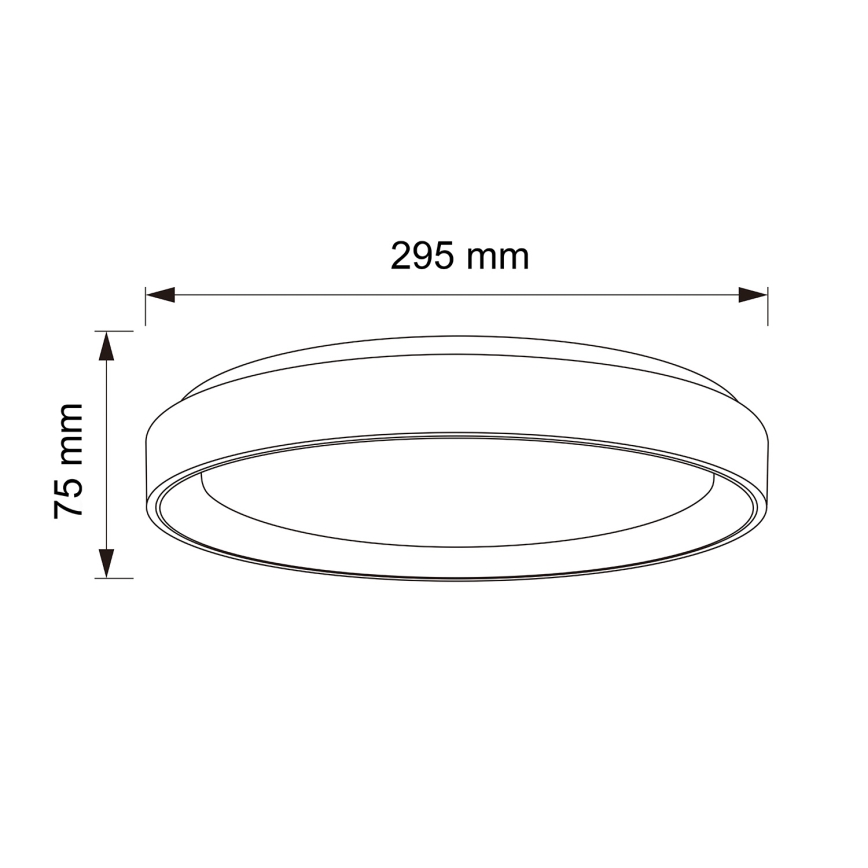 Brilagi - FLOCO LED Ceiling Light LED/24W/230V Ø 30 cm wood finish/black