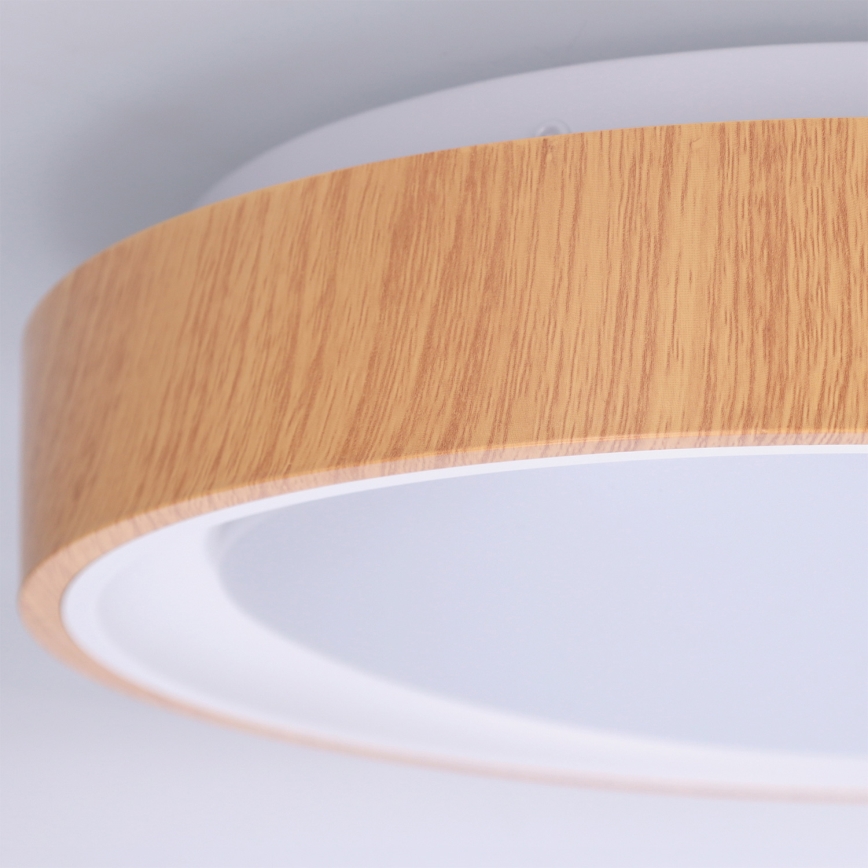 Brilagi - FLOCO LED Ceiling Light LED/24W/230V Ø 30 cm Wood Effect/White