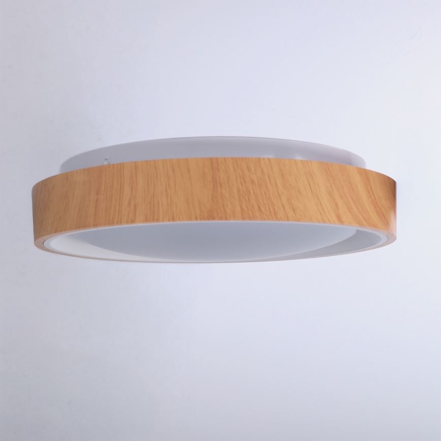 Brilagi - FLOCO LED Ceiling Light LED/24W/230V Ø 30 cm Wood Effect/White