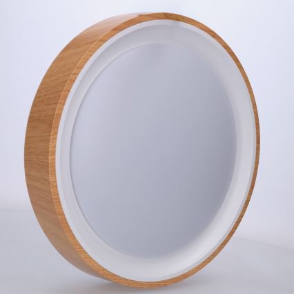 Brilagi - FLOCO LED Ceiling Light LED/24W/230V Ø 30 cm Wood Effect/White