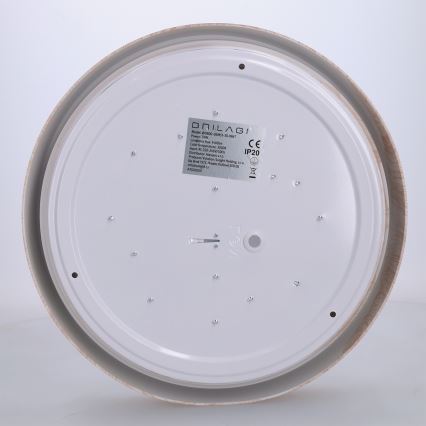 Brilagi - FLOCO LED Ceiling Light LED/24W/230V Ø 30 cm Wood Effect/White