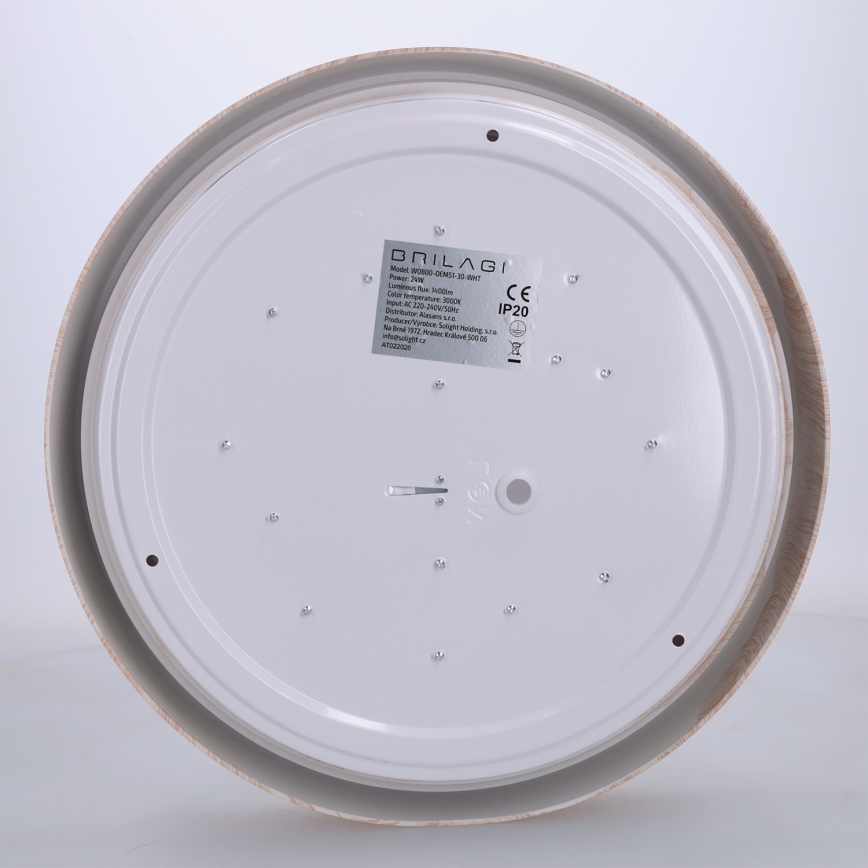 Brilagi - FLOCO LED Ceiling Light LED/24W/230V Ø 30 cm Wood Effect/White