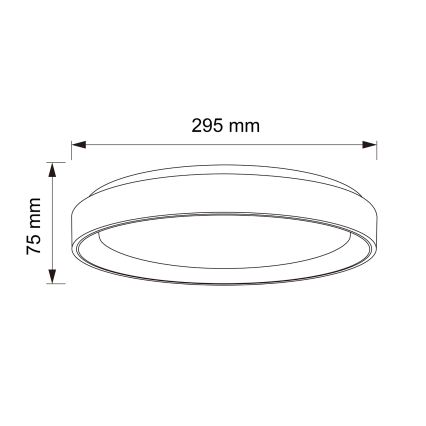 Brilagi - FLOCO LED Ceiling Light LED/24W/230V Ø 30 cm Wood Effect/White