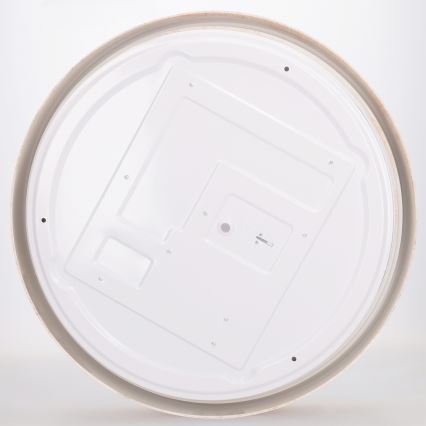 Brilagi - FLOCO Dimmable LED Ceiling Light, 48W, 230V, 3000–6500K, Ø 40 cm, wood finish/black + remote control