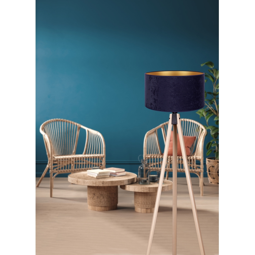 Brilagi - Floor lamp VELVET 1xE27/60W/230V beige/blue