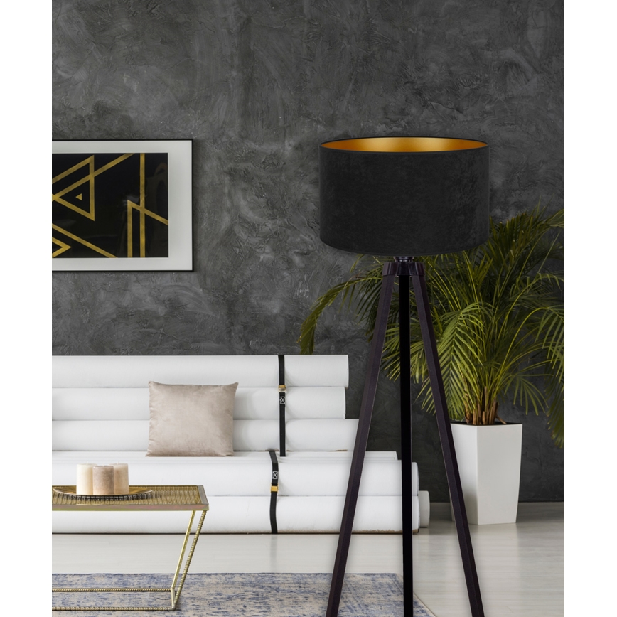 Brilagi - Floor lamp VELVET 1xE27/60W/230V black/wenge