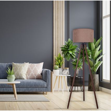 Brilagi - Floor lamp VELVET 1xE27/60W/230V brown/beige